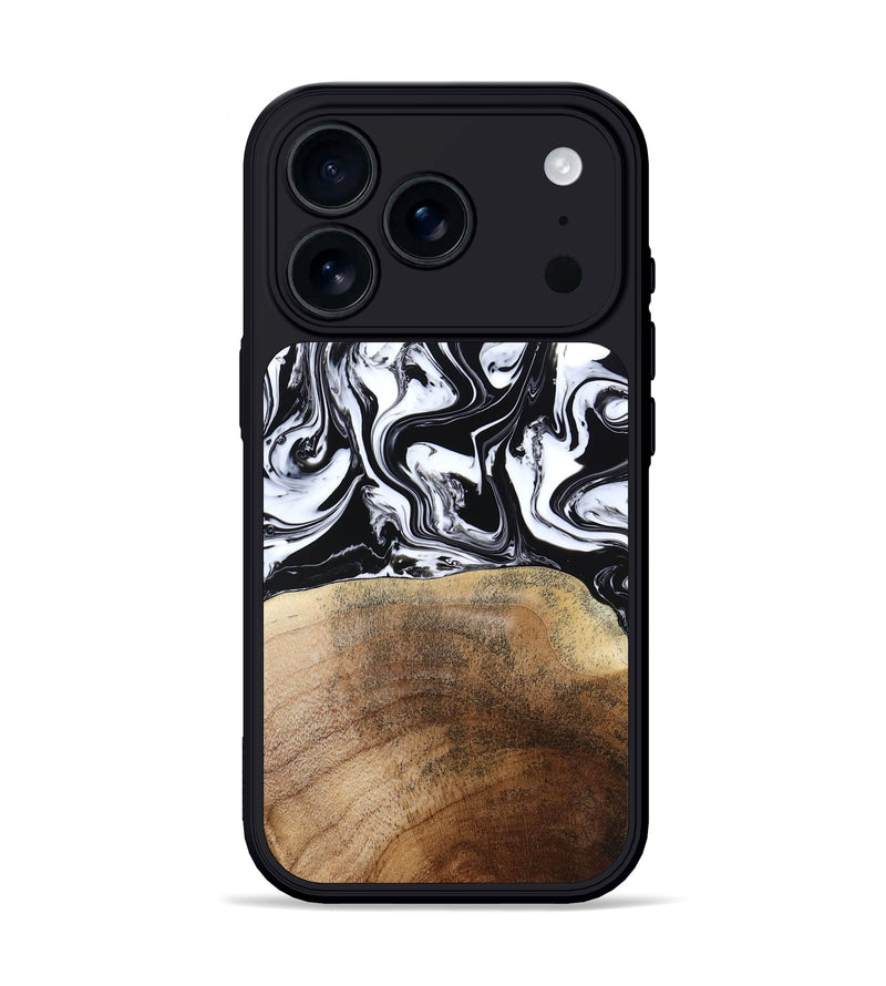 iPhone 17 Pro Wood Phone Case - Melany (Black & White, 780756)