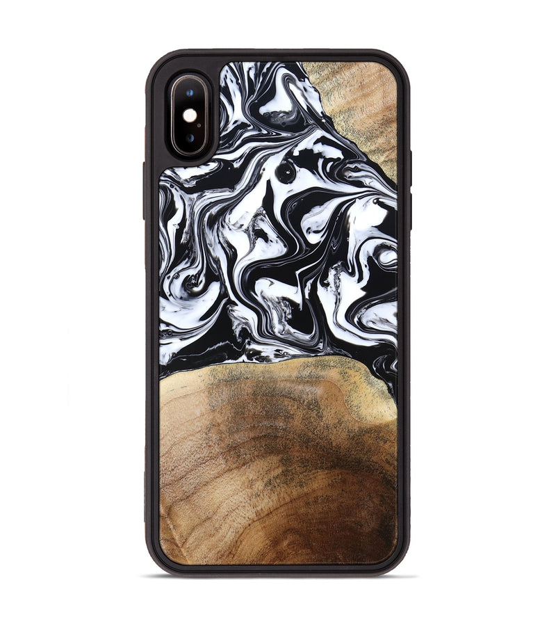 iPhone Xs Max Wood Phone Case - Melany (Black & White, 780756)