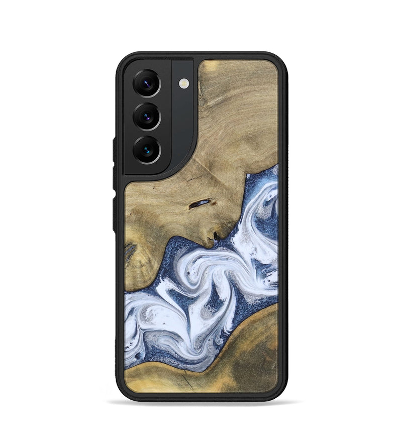 Galaxy S22 Wood Phone Case - Kenia (Blue, 780892)