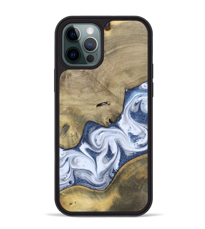 iPhone 12 Pro Max Wood Phone Case - Kenia (Blue, 780892)