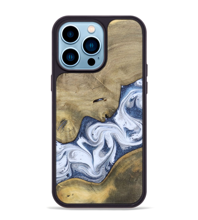 iPhone 14 Pro Max Wood Phone Case - Kenia (Blue, 780892)