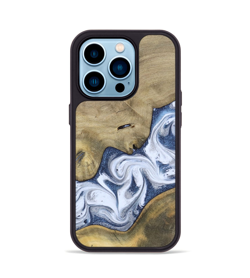 iPhone 14 Pro Wood Phone Case - Kenia (Blue, 780892)