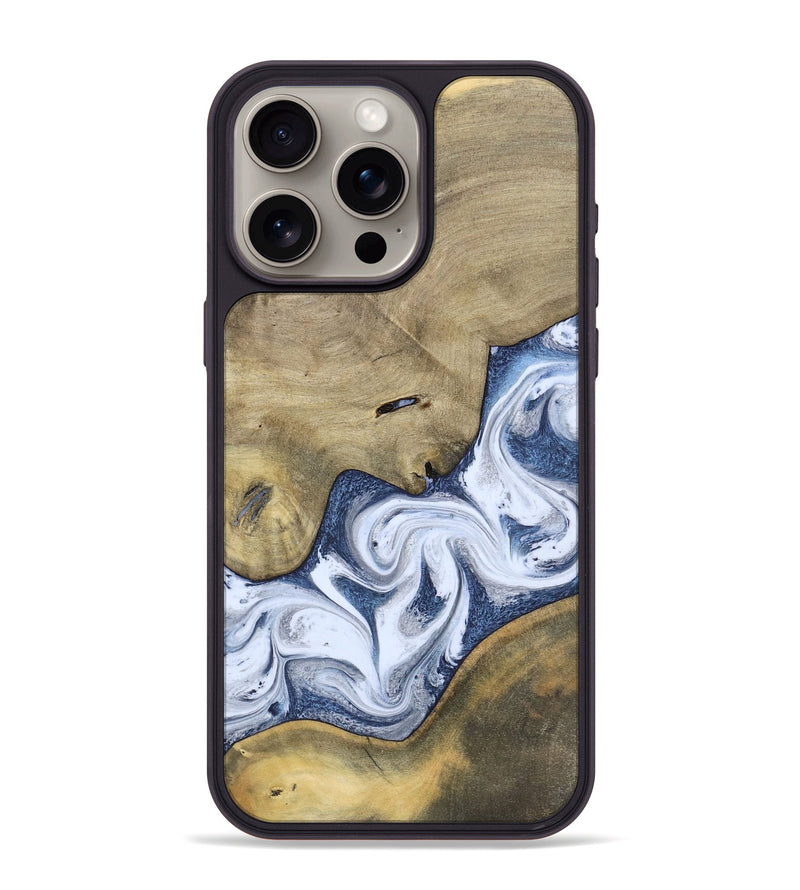 iPhone 15 Pro Max Wood Phone Case - Kenia (Blue, 780892)