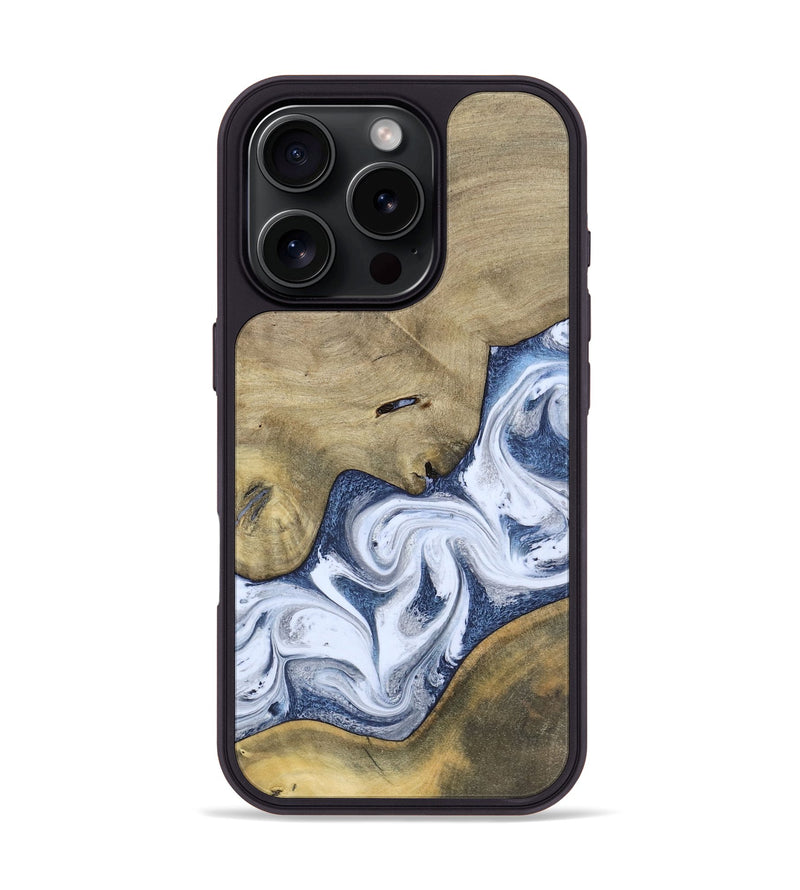 iPhone 16 Pro Wood Phone Case - Kenia (Blue, 780892)