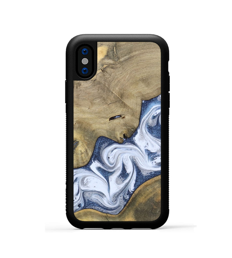 iPhone Xs Wood Phone Case - Kenia (Blue, 780892)