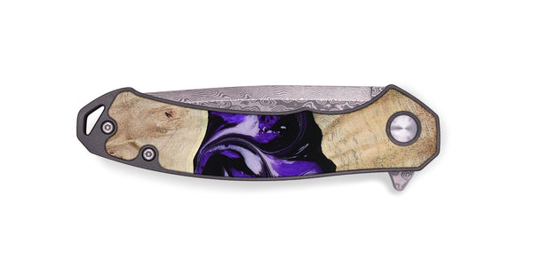 EDC Wood Pocket Knife - Wash (Purple, 780951)