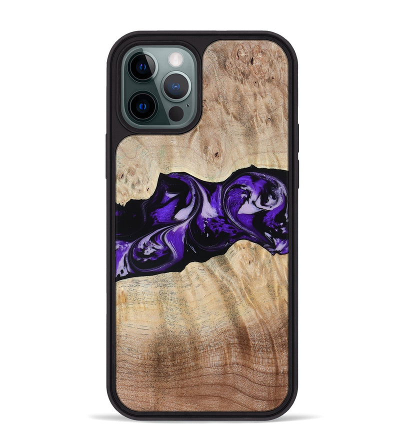 iPhone 12 Pro Max Wood Phone Case - Wash (Purple, 780951)