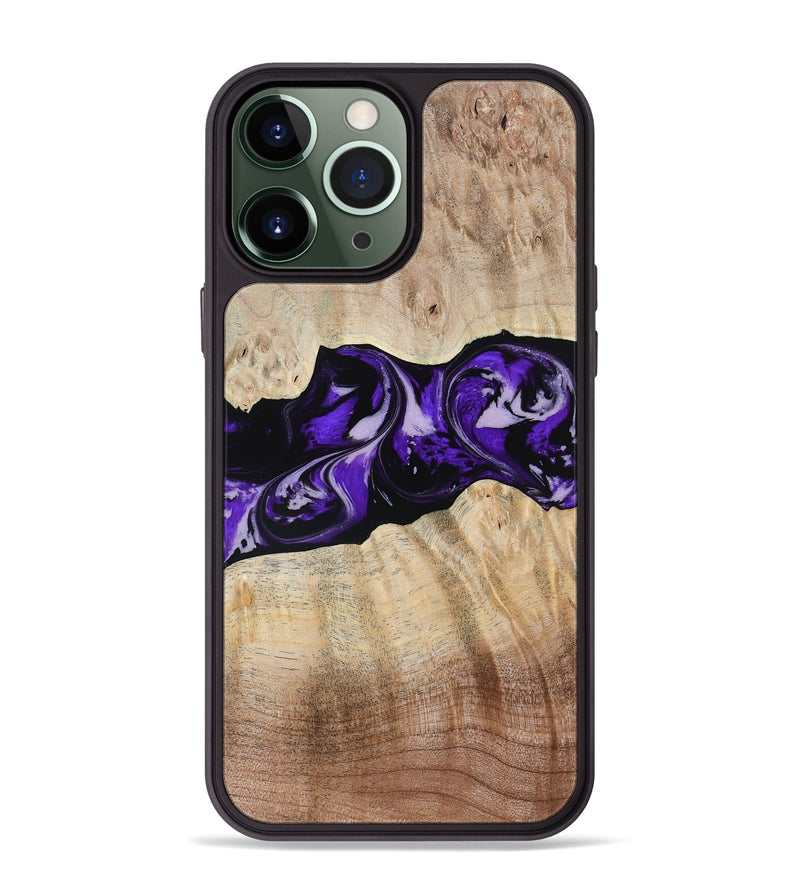 iPhone 13 Pro Max Wood Phone Case - Wash (Purple, 780951)
