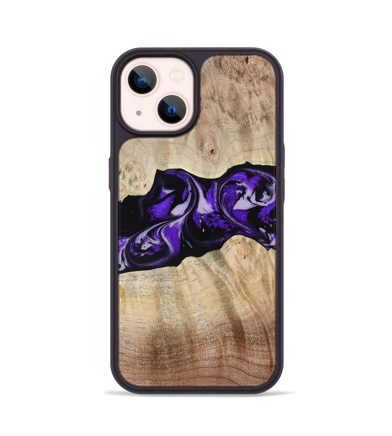 iPhone 14 Wood Phone Case - Wash (Purple, 780951)