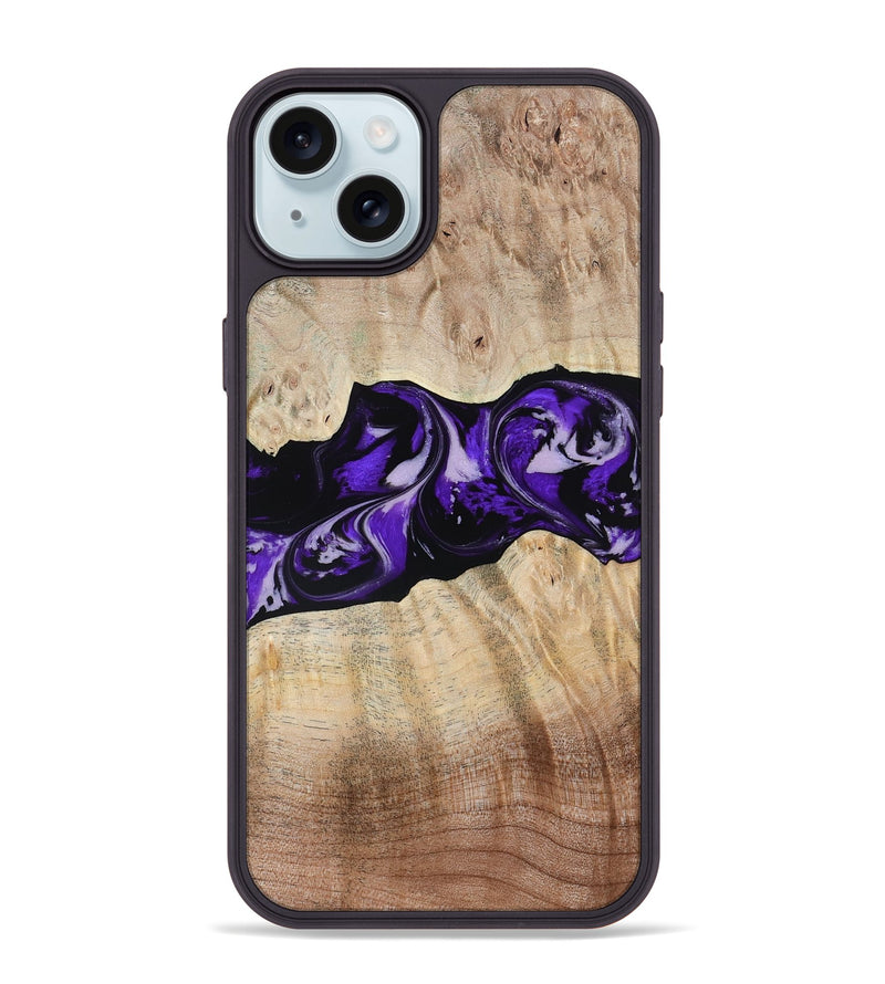 iPhone 15 Plus Wood Phone Case - Wash (Purple, 780951)