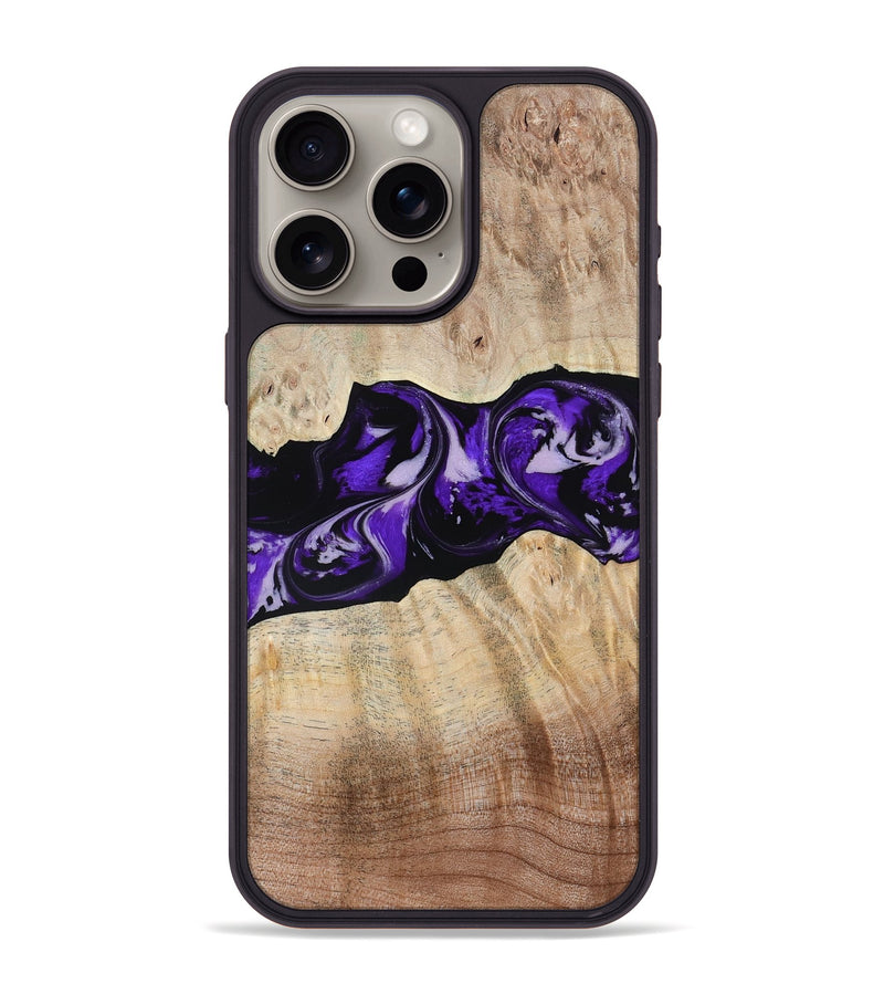 iPhone 15 Pro Max Wood Phone Case - Wash (Purple, 780951)