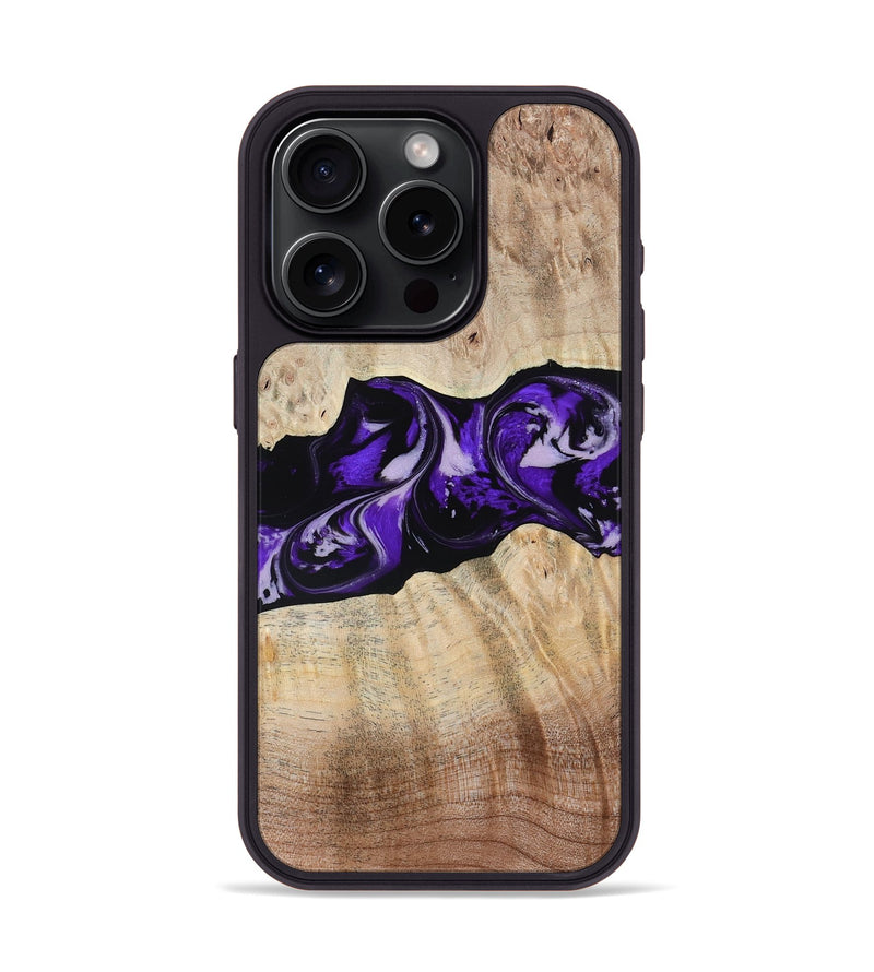 iPhone 15 Pro Wood Phone Case - Wash (Purple, 780951)