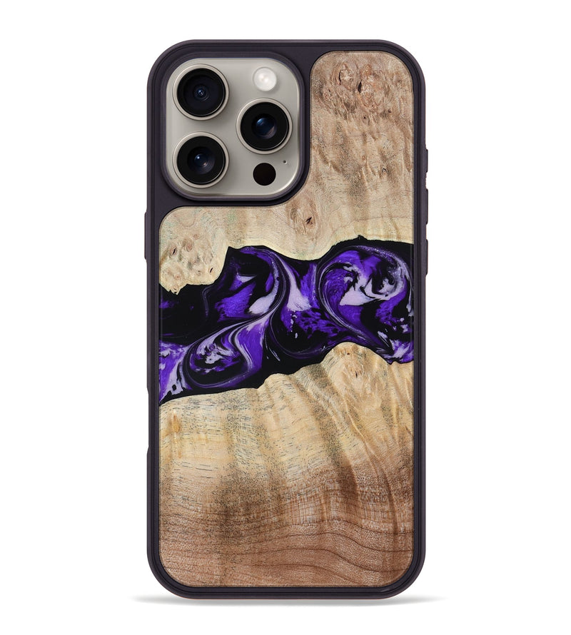 iPhone 16 Pro Max Wood Phone Case - Wash (Purple, 780951)