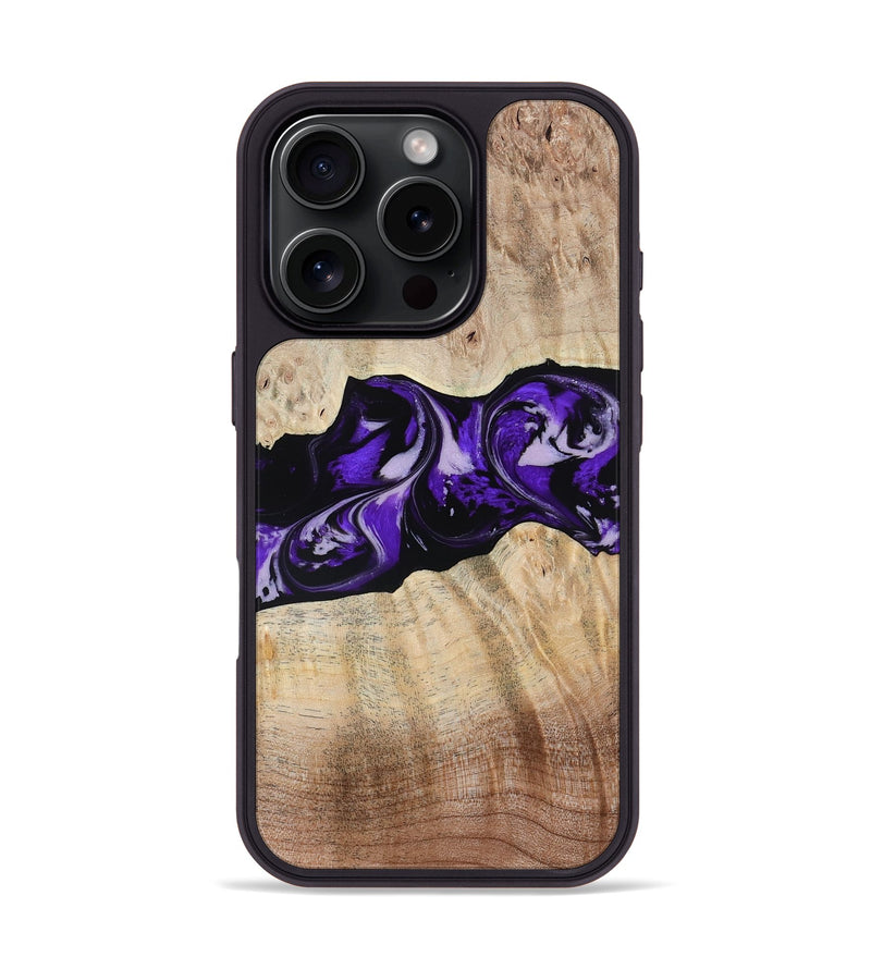 iPhone 16 Pro Wood Phone Case - Wash (Purple, 780951)
