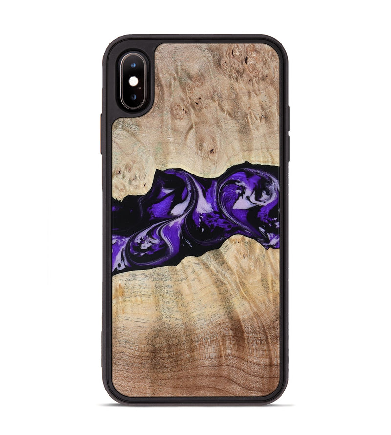 iPhone Xs Max Wood Phone Case - Wash (Purple, 780951)