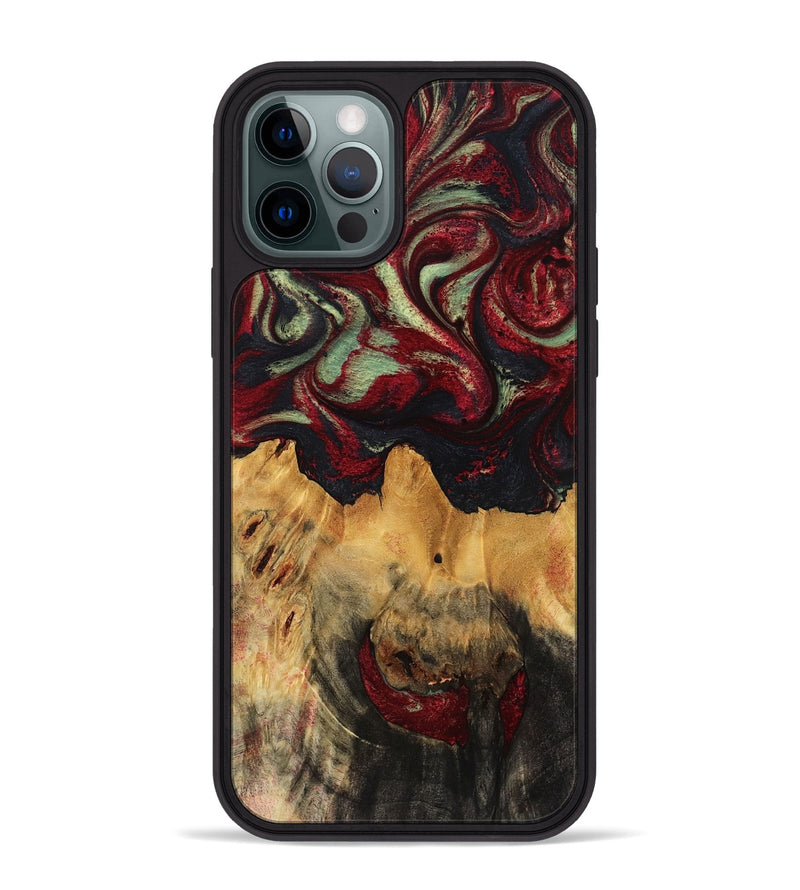 iPhone 12 Pro Max Wood Phone Case - Hank (Red, 780953)