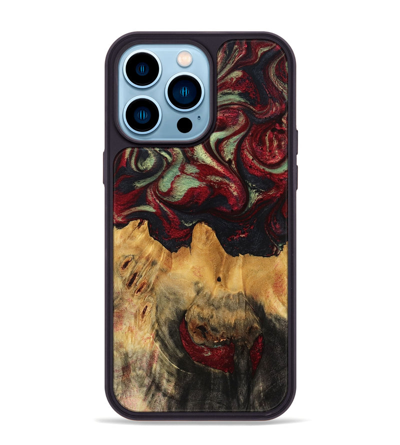 iPhone 14 Pro Max Wood Phone Case - Hank (Red, 780953)