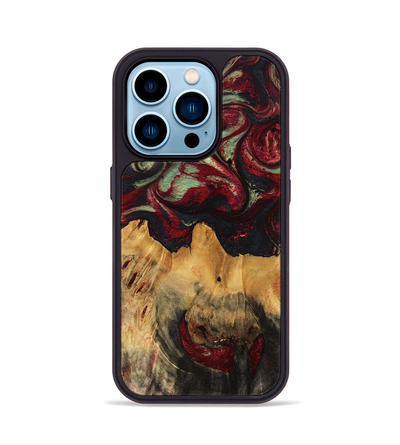 iPhone 14 Pro Wood Phone Case - Hank (Red, 780953)