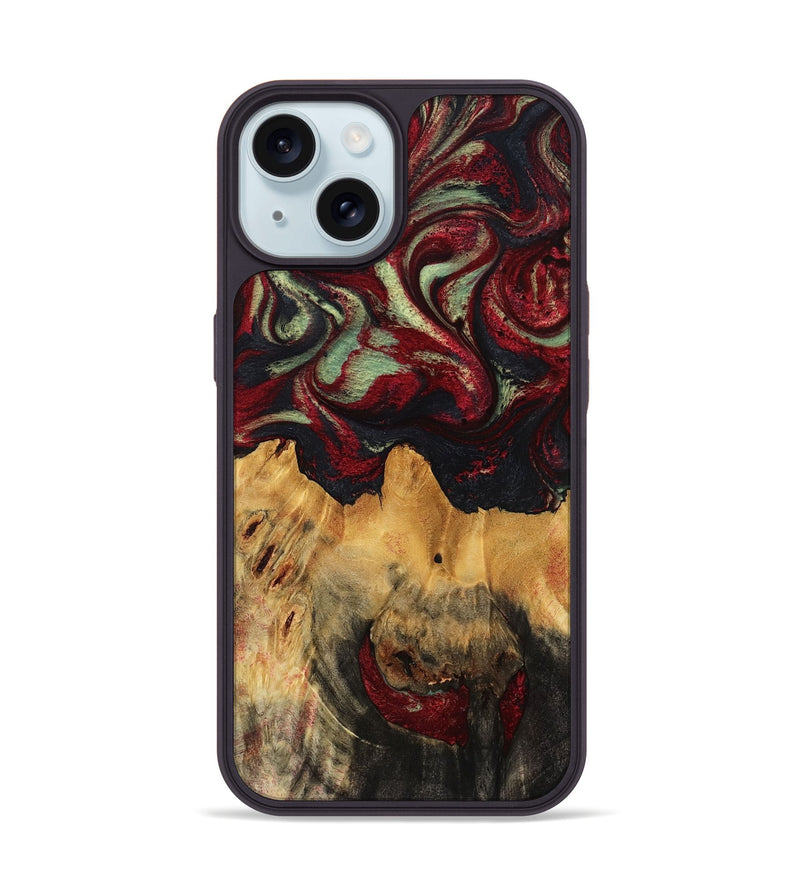 iPhone 15 Wood Phone Case - Hank (Red, 780953)