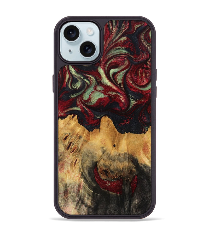 iPhone 15 Plus Wood Phone Case - Hank (Red, 780953)