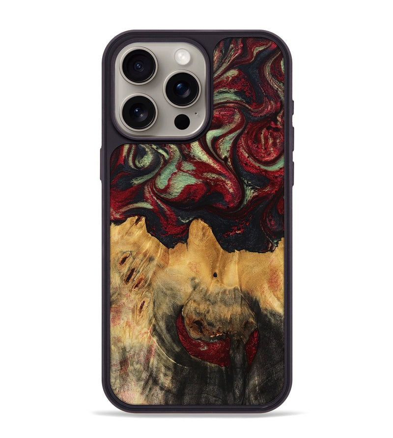 iPhone 15 Pro Max Wood Phone Case - Hank (Red, 780953)