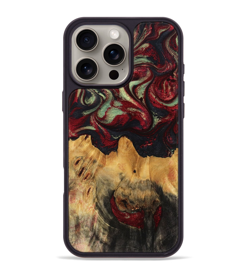 iPhone 16 Pro Max Wood Phone Case - Hank (Red, 780953)