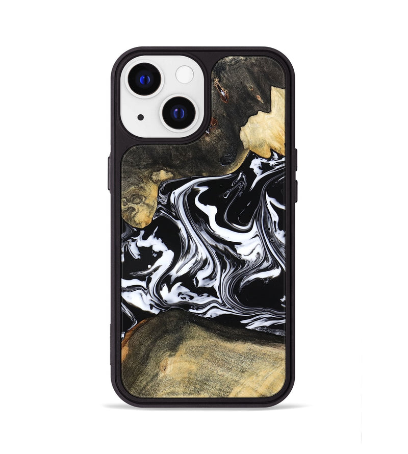 iPhone 13 Wood Phone Case - Grayce (Black & White, 780966)
