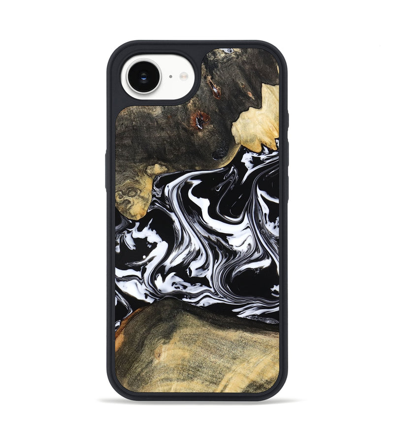iPhone 16e Wood Phone Case - Grayce (Black & White, 780966)