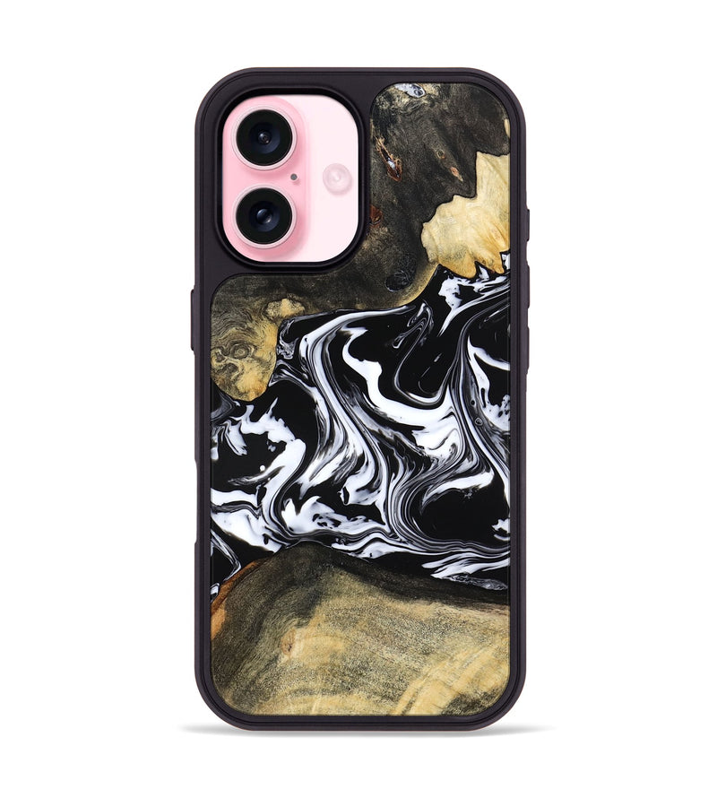 iPhone 17 Wood Phone Case - Grayce (Black & White, 780966)