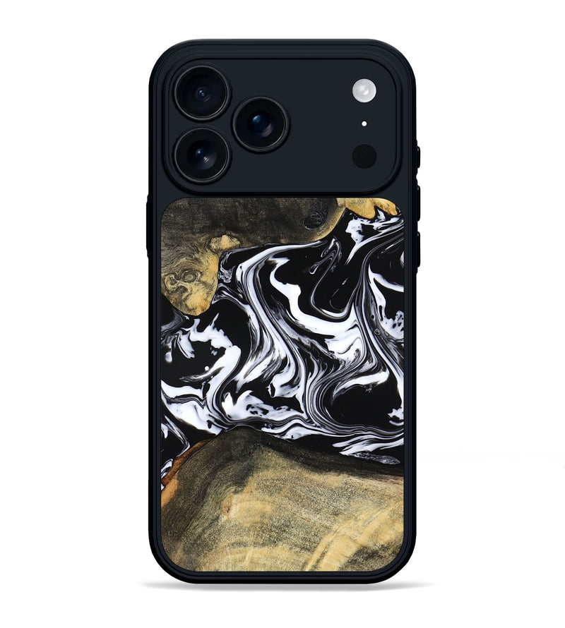 iPhone 17 Pro Max Wood Phone Case - Grayce (Black & White, 780966)