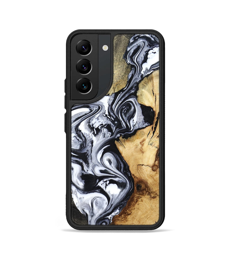 Galaxy S22 Wood Phone Case - Estevan (Black & White, 780967)
