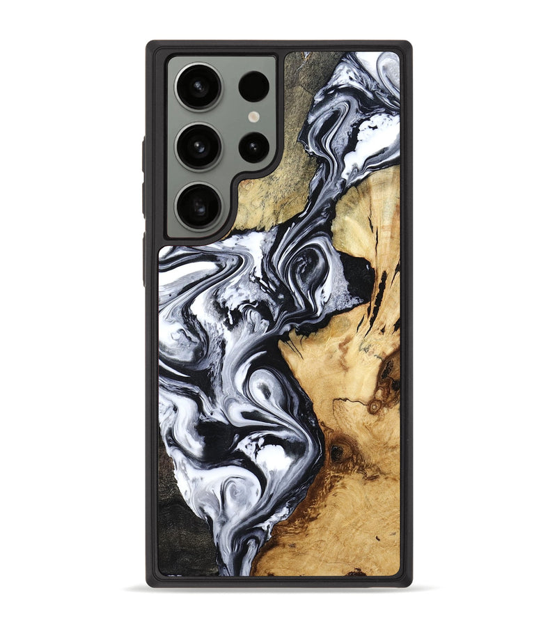 Galaxy S23 Ultra Wood Phone Case - Estevan (Black & White, 780967)