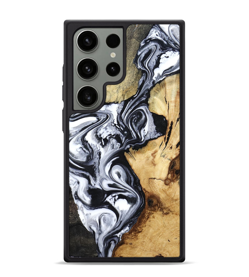 Galaxy S24 Ultra Wood Phone Case - Estevan (Black & White, 780967)
