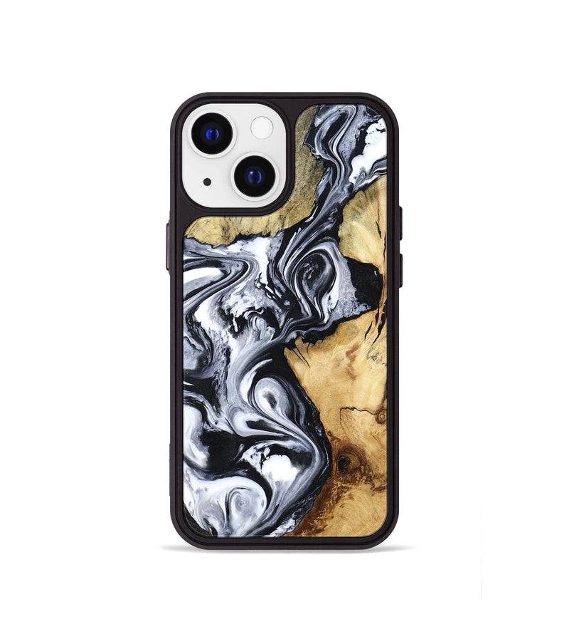 iPhone 13 mini Wood Phone Case - Estevan (Black & White, 780967)