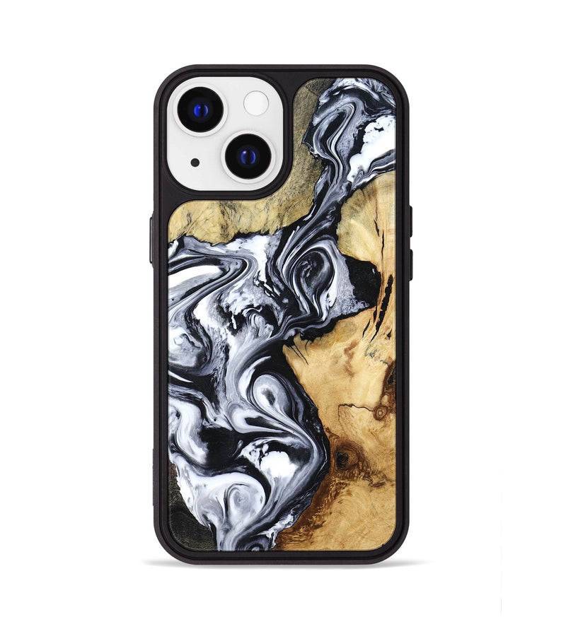 iPhone 13 Wood Phone Case - Estevan (Black & White, 780967)
