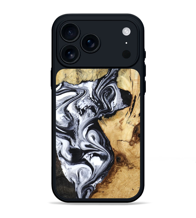 iPhone 17 Pro Max Wood Phone Case - Estevan (Black & White, 780967)