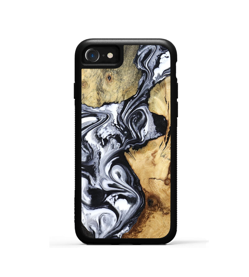 iPhone SE Wood Phone Case - Estevan (Black & White, 780967)