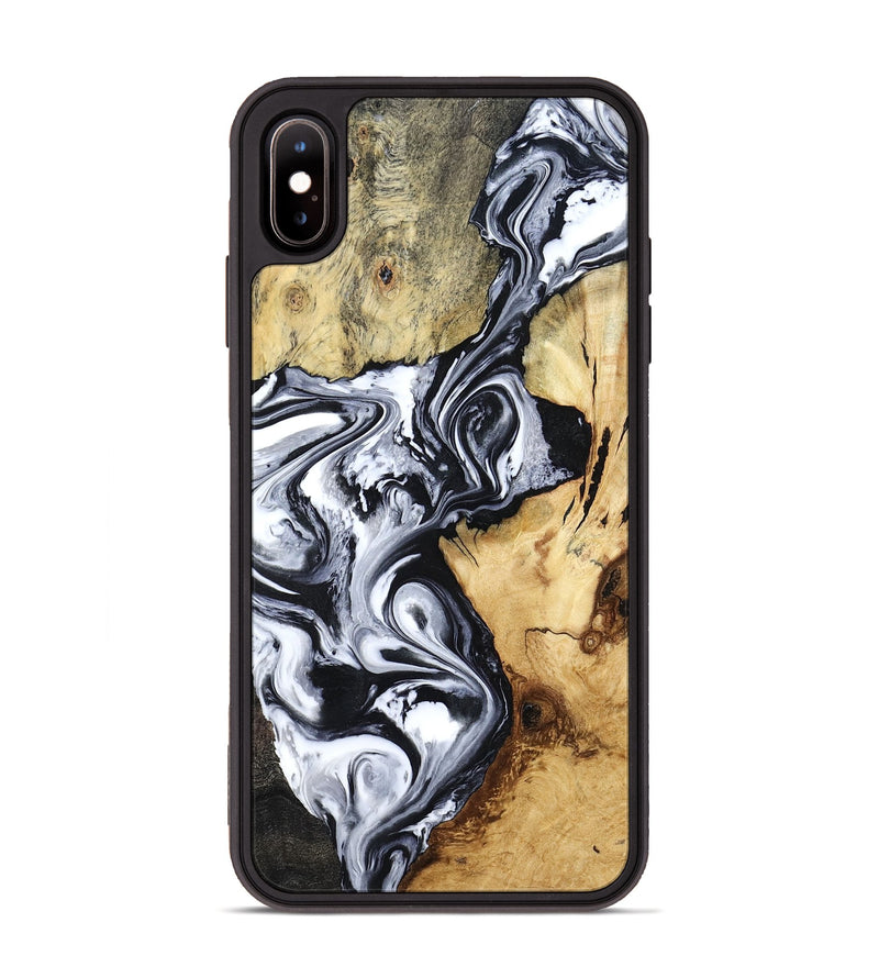 iPhone Xs Max Wood Phone Case - Estevan (Black & White, 780967)