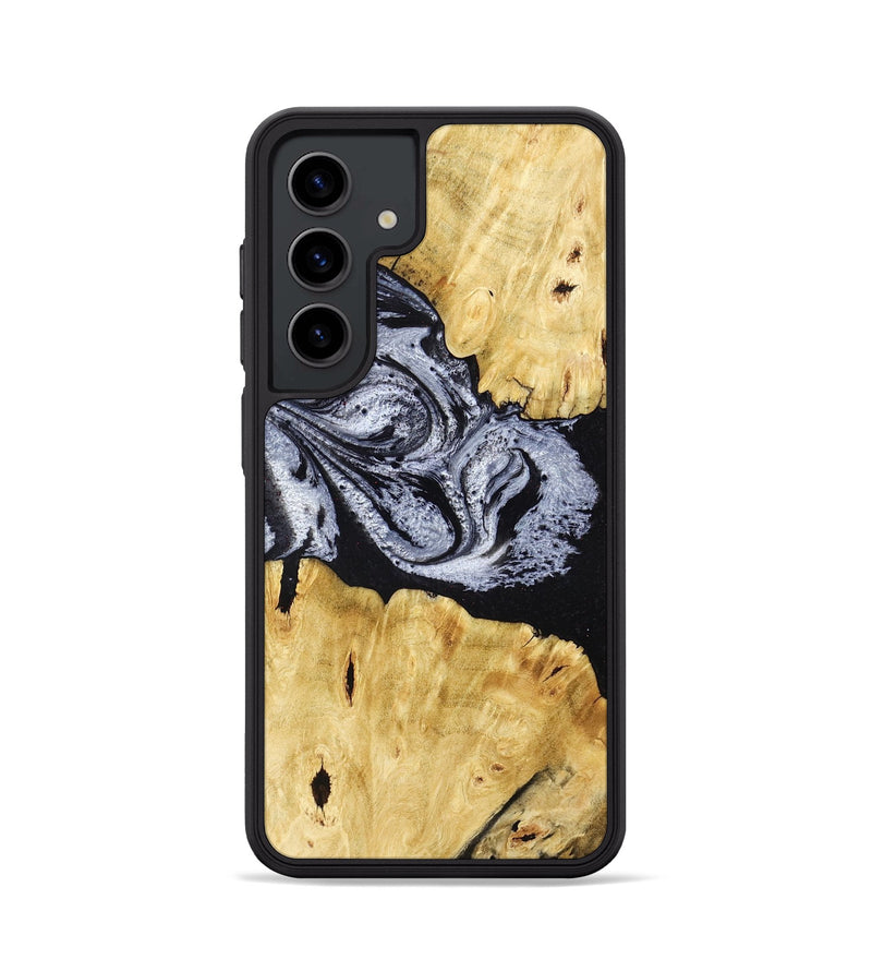 Galaxy S24 Wood Phone Case - Sherman (Black & White, 780968)