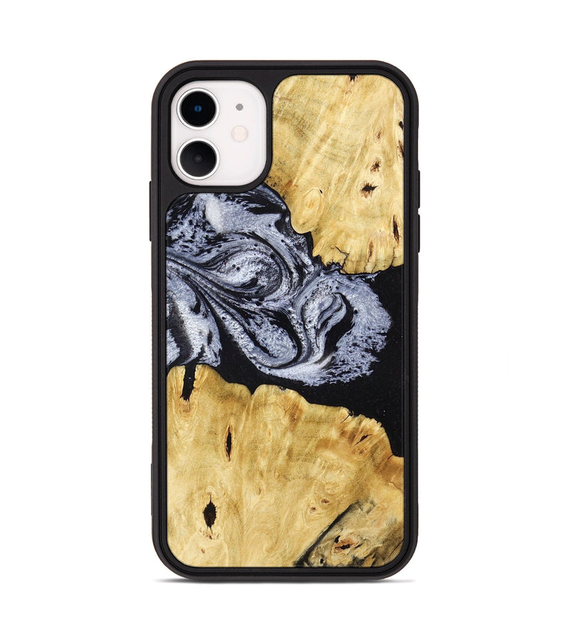 iPhone 11 Wood Phone Case - Sherman (Black & White, 780968)