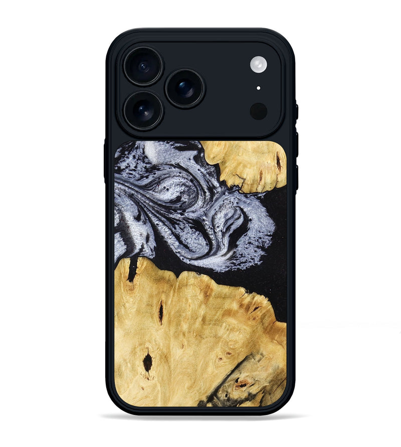 iPhone 17 Pro Max Wood Phone Case - Sherman (Black & White, 780968)