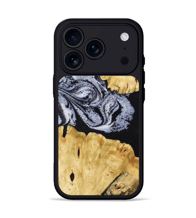 iPhone 17 Pro Wood Phone Case - Sherman (Black & White, 780968)