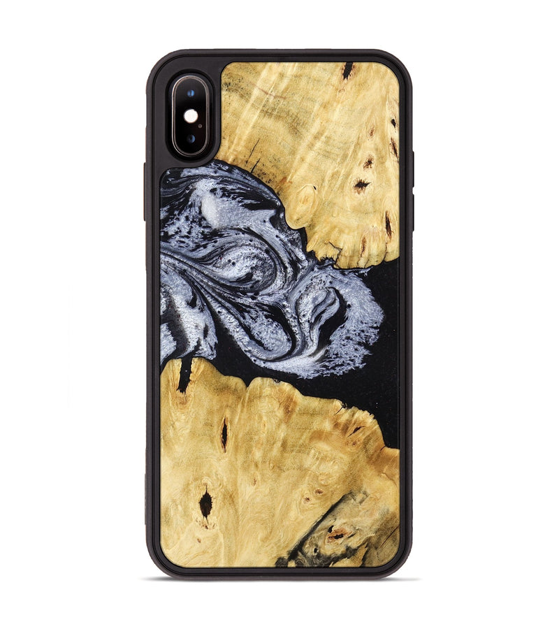 iPhone Xs Max Wood Phone Case - Sherman (Black & White, 780968)
