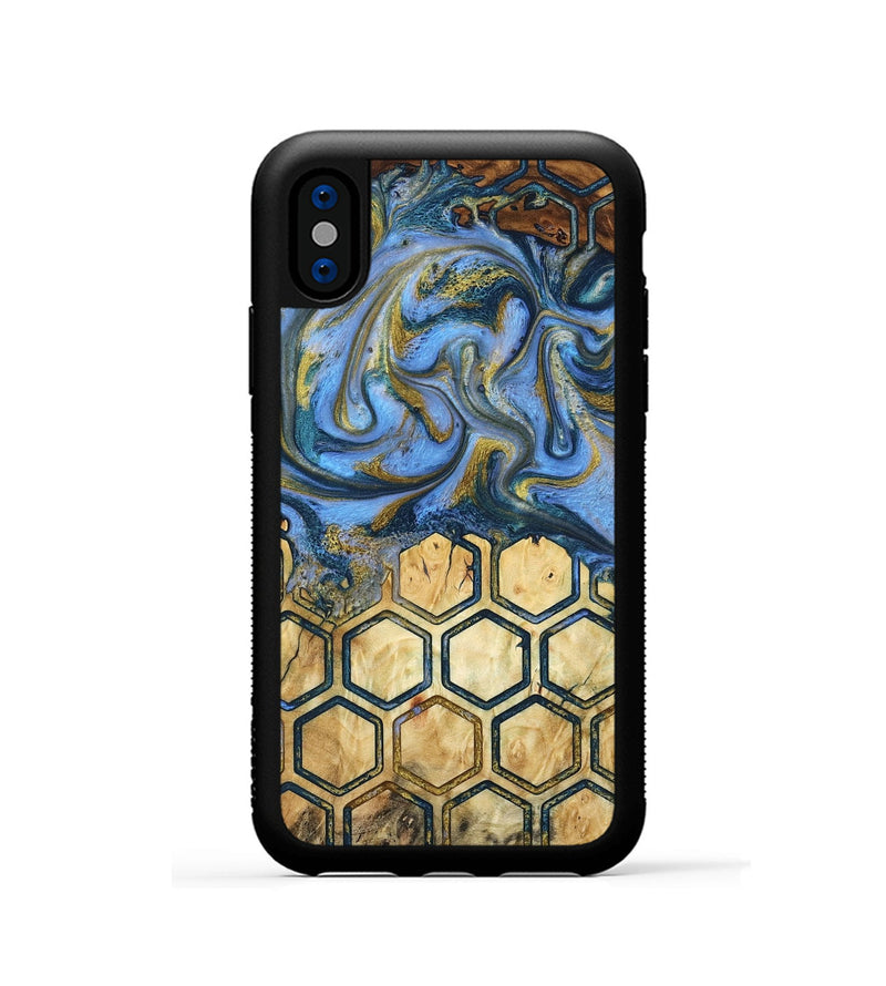iPhone Xs Wood Phone Case - Shari (Pattern, 781000)