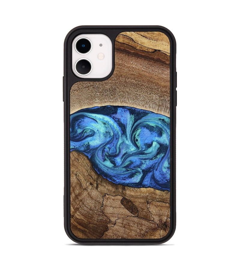 iPhone 11 Wood Phone Case - Marlo (Blue, 781042)