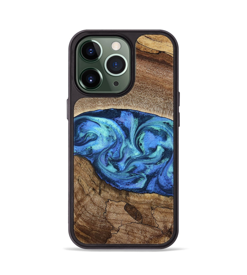 iPhone 13 Pro Wood Phone Case - Marlo (Blue, 781042)