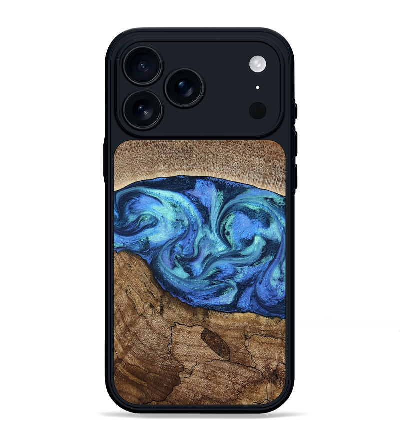 iPhone 17 Pro Max Wood Phone Case - Marlo (Blue, 781042)