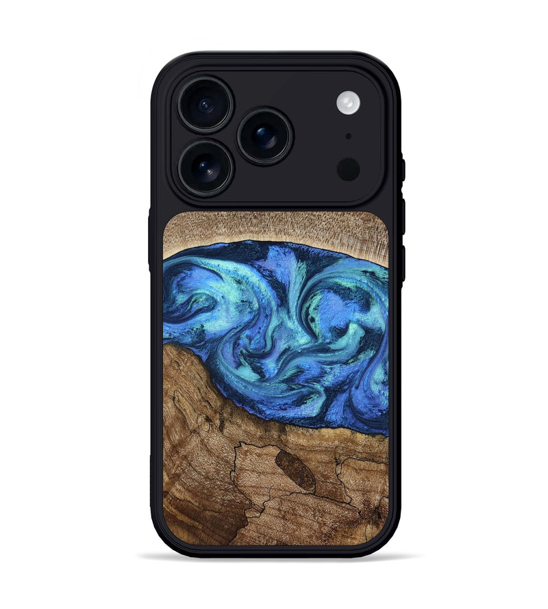 iPhone 17 Pro Wood Phone Case - Marlo (Blue, 781042)
