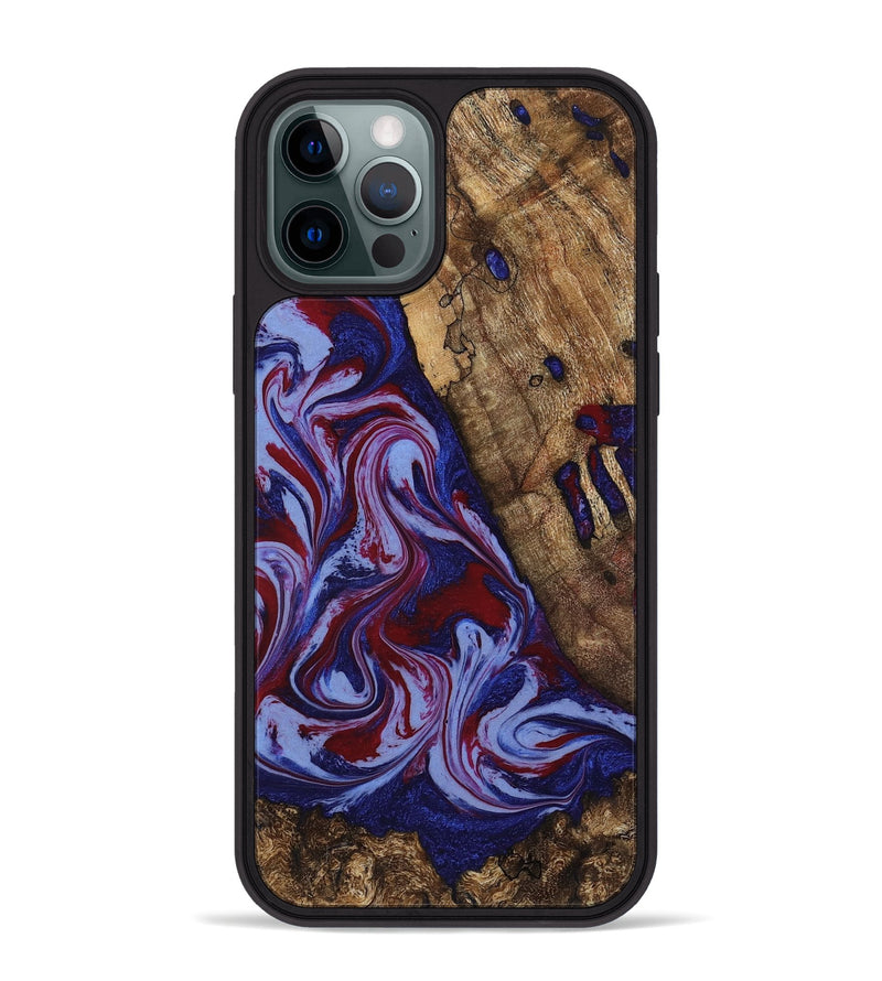 iPhone 12 Pro Max Wood Phone Case - Braiden (Red, 781114)