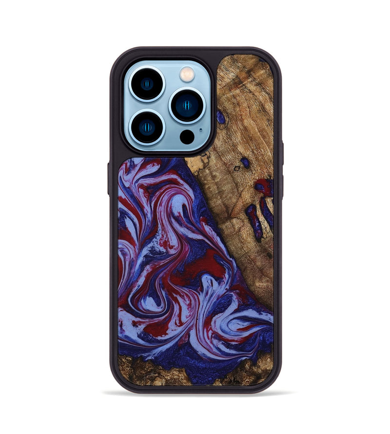 iPhone 14 Pro Wood Phone Case - Braiden (Red, 781114)